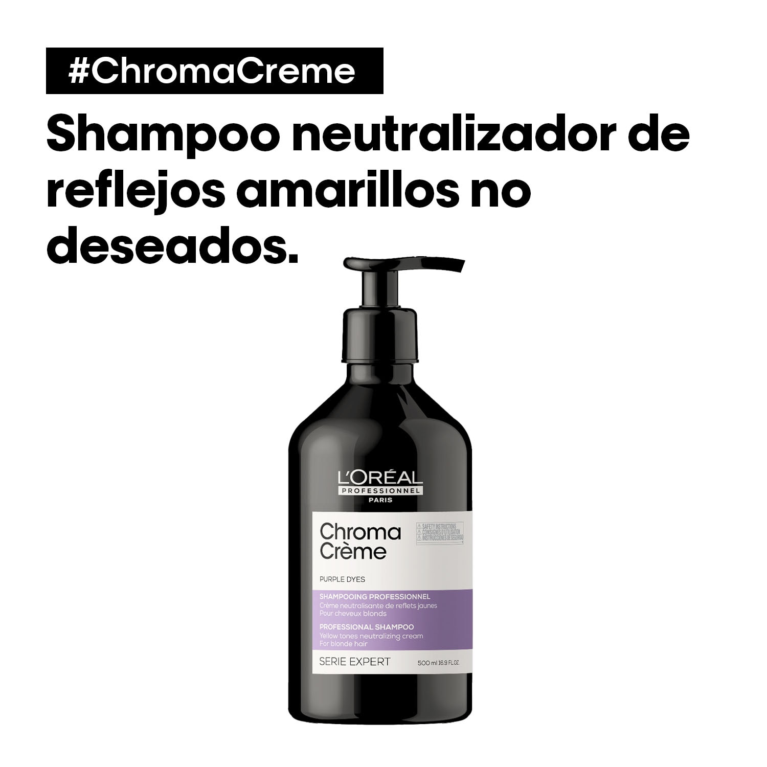 SHAMPOO CHROMA CRÈME (SHAMPOO MATIZADOR PARA CABELLO RUBIO)